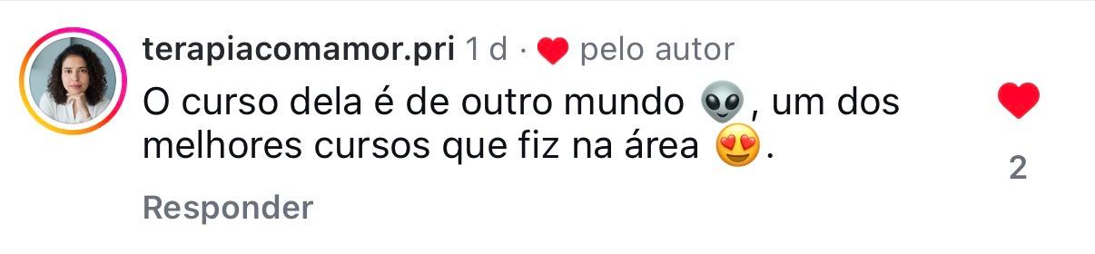 Depoimento de aluna da Formação da Prática Terapêutica
