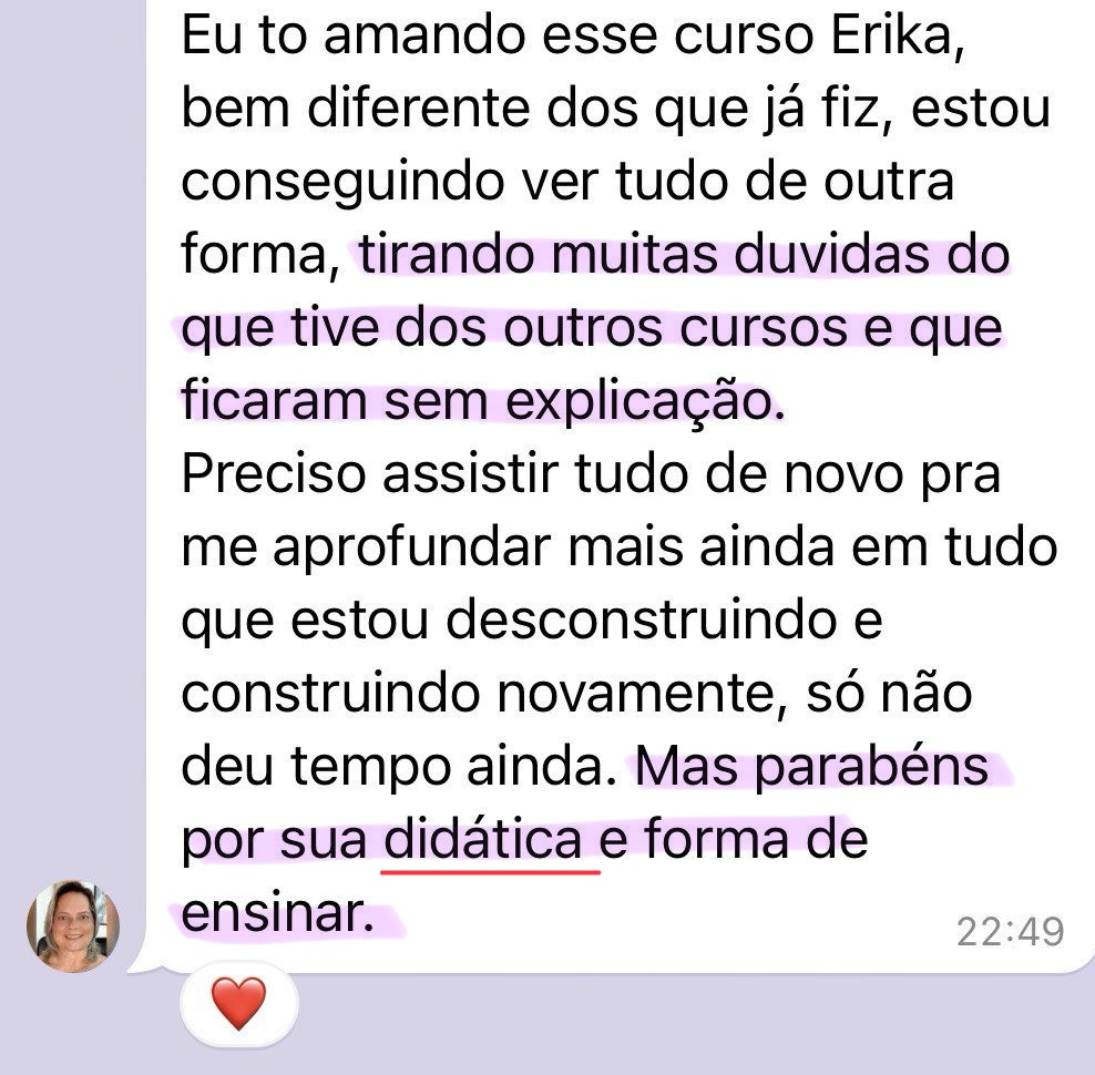 Depoimento de aluna da Formação da Prática Terapêutica